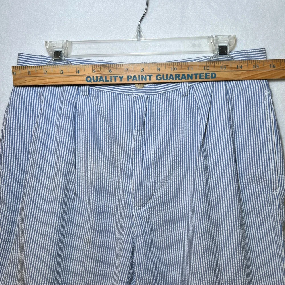 Polo Ralph Lauren Tyler Shorts Men's Blue White Seersucker Striped Coastal 33